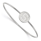 Sterling S. Rh-plated LogoArt Michigan State University Bangle Slip on