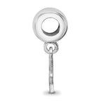 Sterling Silver Rhodium Plated Major League Baseball LogoArt Colorado Rockies Dangle Bead