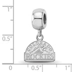 Sterling Silver Rhodium Plated Major League Baseball LogoArt Colorado Rockies Dangle Bead