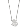 Sterling Silver Rhodium-plated NHL LogoArt Ottawa Senators Large Pendant 18 inch Necklace
