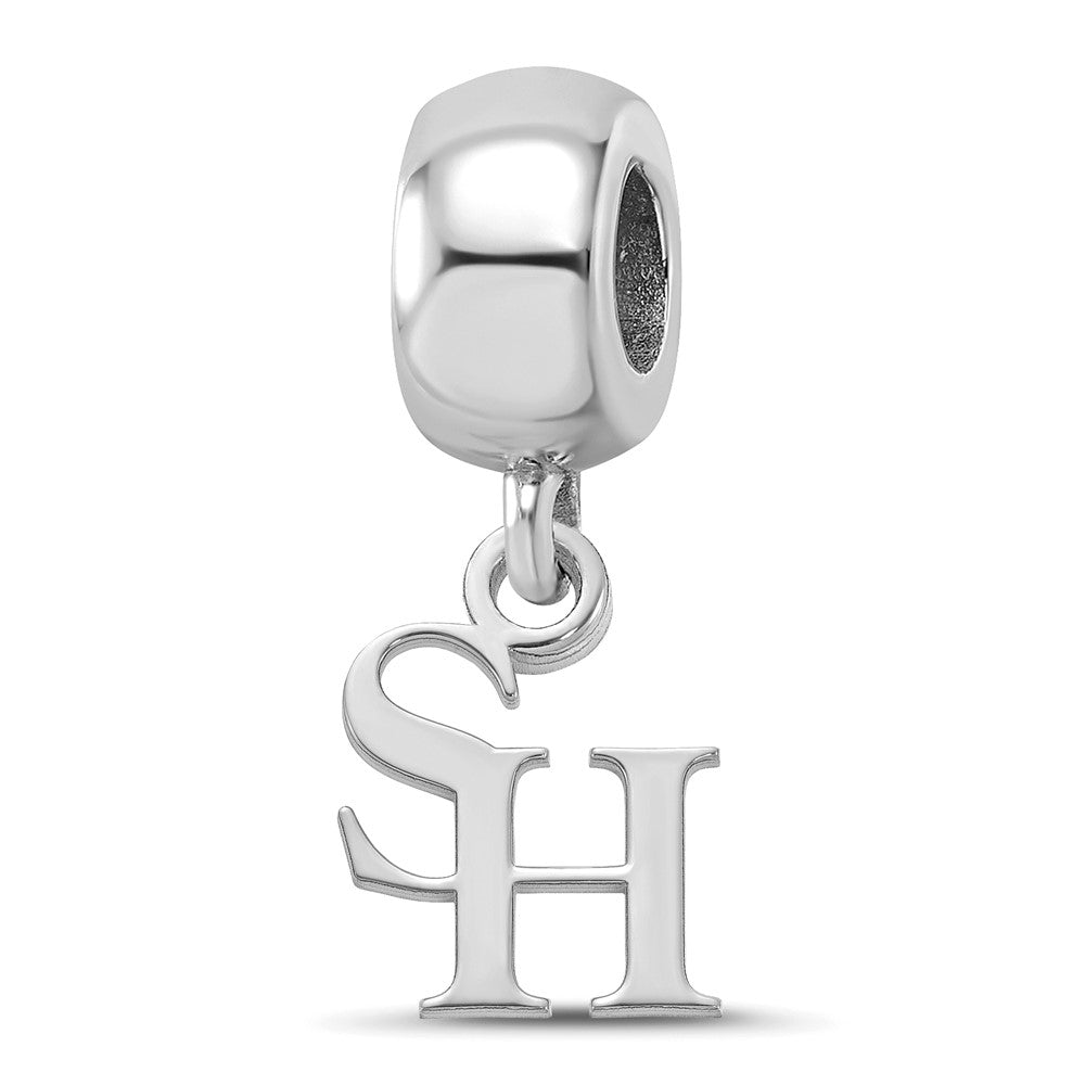 Sterling Silver Rhodium-plated LogoArt Sam Houston State University Extra Small Dangle Bead Charm