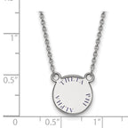 Sterling Silver Rhodium-plated LogoArt Theta Phi Alpha Sorority Text Small Color Enamel Pendant 18 inch Necklace