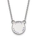Sterling Silver Rhodium-plated LogoArt Theta Phi Alpha Sorority Text Small Color Enamel Pendant 18 inch Necklace