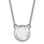 Sterling Silver Rhodium-plated LogoArt Theta Phi Alpha Sorority Text Small Color Enamel Pendant 18 inch Necklace