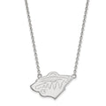 10k White Gold NHL LogoArt Minnesota Wild Large Pendant 18 inch Necklace