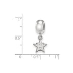 Sterling Silver Rhodium Plated Major League Baseball LogoArt Houston Astros Dangle Bead
