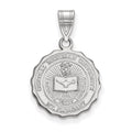Sterling Silver Rhodium-plated LogoArt Central Michigan University Medium Crest Pendant
