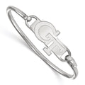 Sterling Silver Rh-plated LogoArt Georgia Institute of Technology Bangle