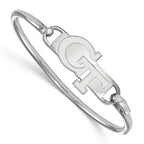 Sterling Silver Rh-plated LogoArt Georgia Institute of Technology Bangle