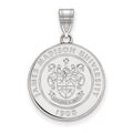 Sterling Silver Rhodium-plated LogoArt James Madison University Large Crest Pendant