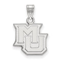 14k White Gold LogoArt Marquette University M-U Small Pendant