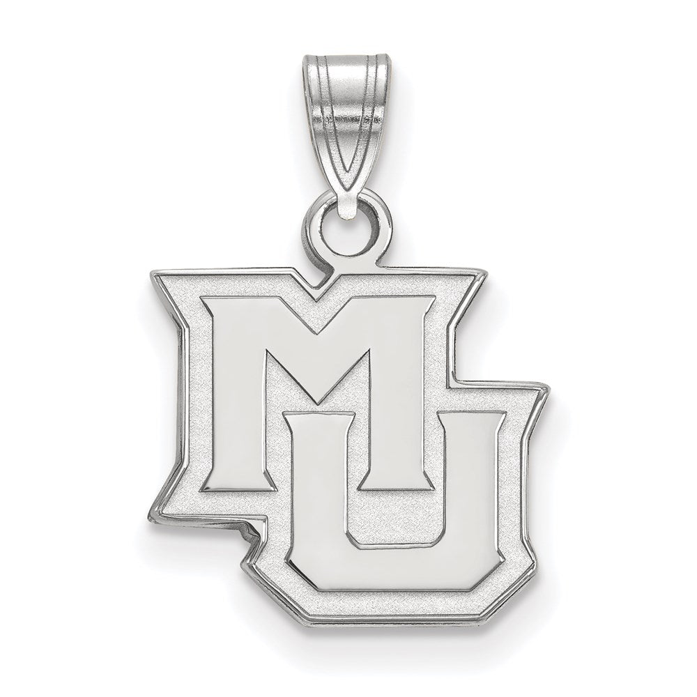 14k White Gold LogoArt Marquette University M-U Small Pendant