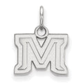 14k White Gold LogoArt Montana State University Letter M Extra Small Pendant