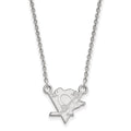 10k White Gold NHL LogoArt Pittsburgh Penguins Small Pendant 18 inch Necklace