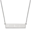 Sterling Silver Rhodium-plated NHL LogoArt Florida Panthers Small Bar 18 inch Necklace