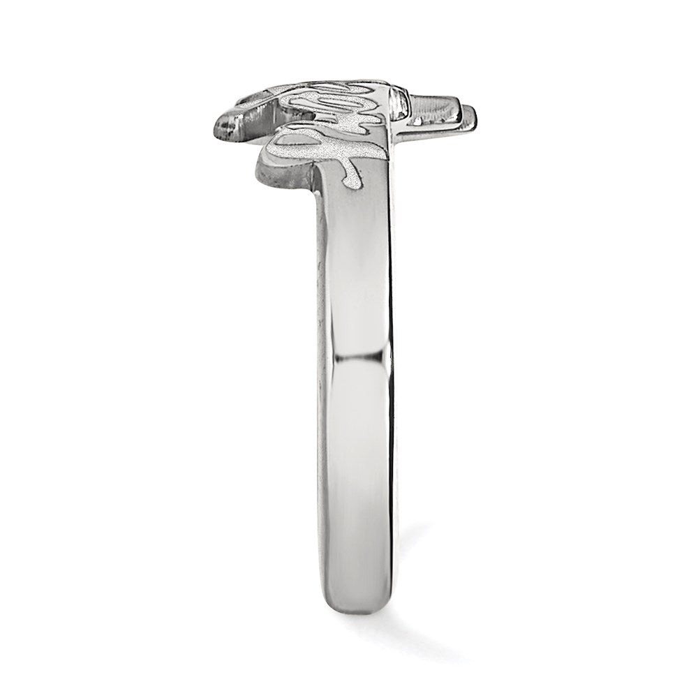 Sterling Silver Rhodium-plated LogoArt University of Nebraska Huskers Toe Ring