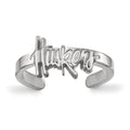 Sterling Silver Rhodium-plated LogoArt University of Nebraska Huskers Toe Ring