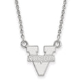 14k White Gold LogoArt University of Virginia Small Pendant 18 inch Necklace