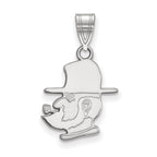Sterling Silver Rhodium-plated LogoArt Appalachian State University Mountaineer Medium Pendant