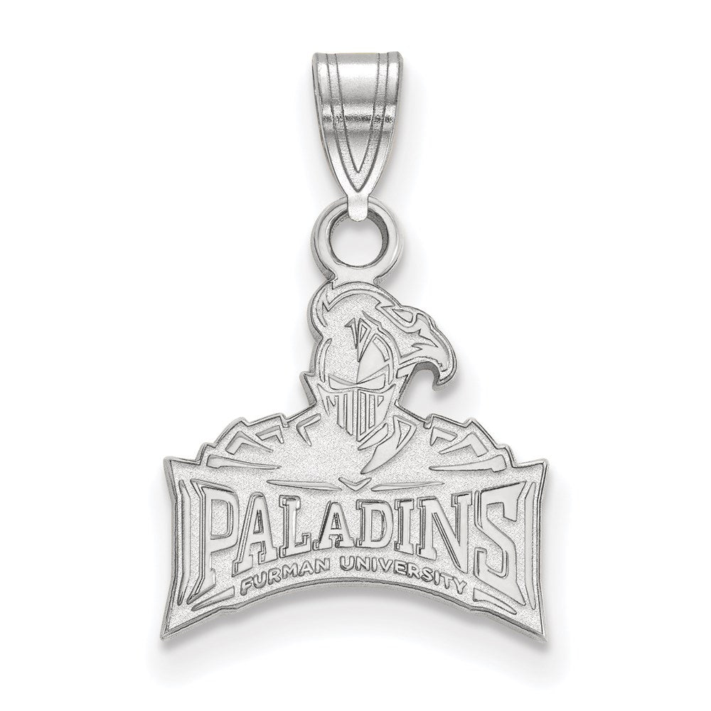 14k White Gold LogoArt Furman University Paladins Small Pendant