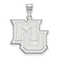 14k White Gold LogoArt Marquette University M-U Large Pendant