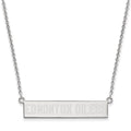 Sterling Silver Rhodium-plated NHL LogoArt Edmonton Oilers Small Bar 18 inch Necklace