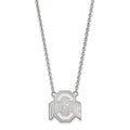 Sterling Silver Rhodium-plated LogoArt The Ohio State University Large Pendant 18 inch Necklace
