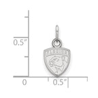 Sterling Silver Rhodium-plated NHL LogoArt Florida Panthers Extra Small Pendant