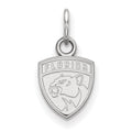 Sterling Silver Rhodium-plated NHL LogoArt Florida Panthers Extra Small Pendant
