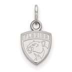Sterling Silver Rhodium-plated NHL LogoArt Florida Panthers Extra Small Pendant