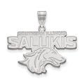 10k White Gold LogoArt Southern Illinois University Salukis Large Pendant