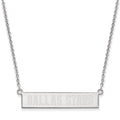 Sterling Silver Rhodium-plated NHL LogoArt Dallas Stars Small Bar 18 inch Necklace