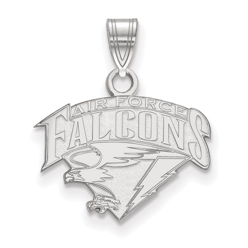 10k White Gold LogoArt United States Air Force Academy Falcons Small Pendant