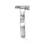 Sterling Silver Rhodium-plated LogoArt Villanova University Letter V Toe Ring