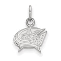 Sterling Silver Rhodium-plated NHL LogoArt Columbus Blue Jackets Extra Small Pendant