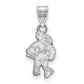 Sterling Silver Rhodium-plated LogoArt Iowa State University Cardinal Medium Pendant