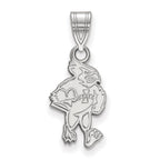 Sterling Silver Rhodium-plated LogoArt Iowa State University Cardinal Medium Pendant