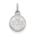 Sterling Silver Rhodium-plated NHL LogoArt Edmonton Oilers Extra Small Pendant