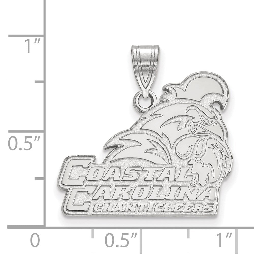 10k White Gold LogoArt Coastal Carolina University Chanticleers Large Pendant