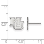 10k White Gold LogoArt Marquette University M-U Extra Small Post Earrings