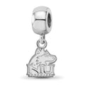 Sterling Silver Rhodium-plated LogoArt Northern Illinois University N-I-U Huskies Extra Small Dangle Bead Charm