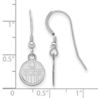 Sterling Silver Rhodium-plated NHL LogoArt Edmonton Oilers Extra Small Dangle Wire Earrings