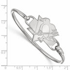 Sterling Silver Rh-plated NHL LogoArt Pittsburgh Penguins Bangle