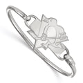 Sterling Silver Rh-plated NHL LogoArt Pittsburgh Penguins Bangle