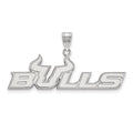 10k White Gold LogoArt University of South Florida Bulls Large Pendant