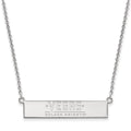 Sterling Silver Rhodium-plated NHL LogoArt NHL Vegas Golden Knights Small Bar 18 inch Necklace