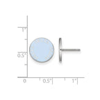 Sterling Silver Rhodium-plated LogoArt Delta Delta Delta Sorority Text Color Enamel Post Earrings