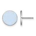Sterling Silver Rhodium-plated LogoArt Delta Delta Delta Sorority Text Color Enamel Post Earrings