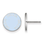 Sterling Silver Rhodium-plated LogoArt Delta Delta Delta Sorority Text Color Enamel Post Earrings