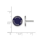 Sterling Silver Rhodium-plated LogoArt Delta Phi Epsilon Sorority Text Color Enamel Post Earrings